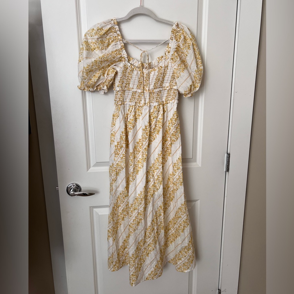 For Love & Lemons Lucie Smocked Midi Dress - Picture 6 of 11